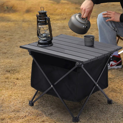 Portable Aluminum Roll-Top Camping Table