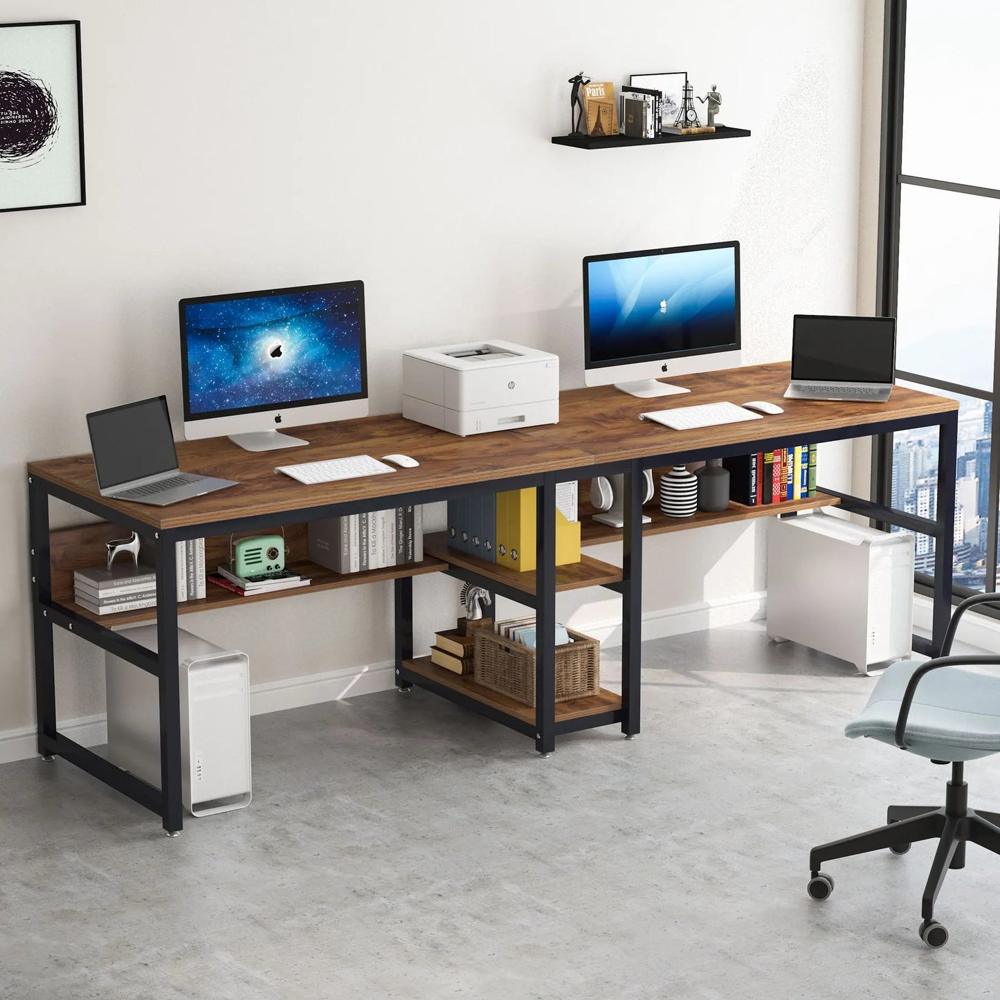 Tribesigns Desk with Bookshelf