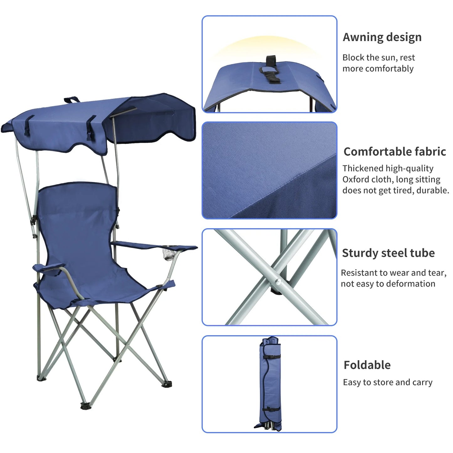 Folding Chair with Sunshade
