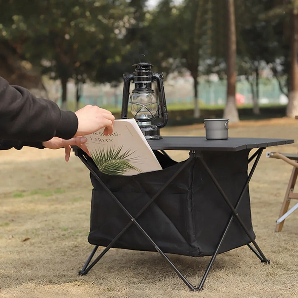 Portable Aluminum Roll-Top Camping Table