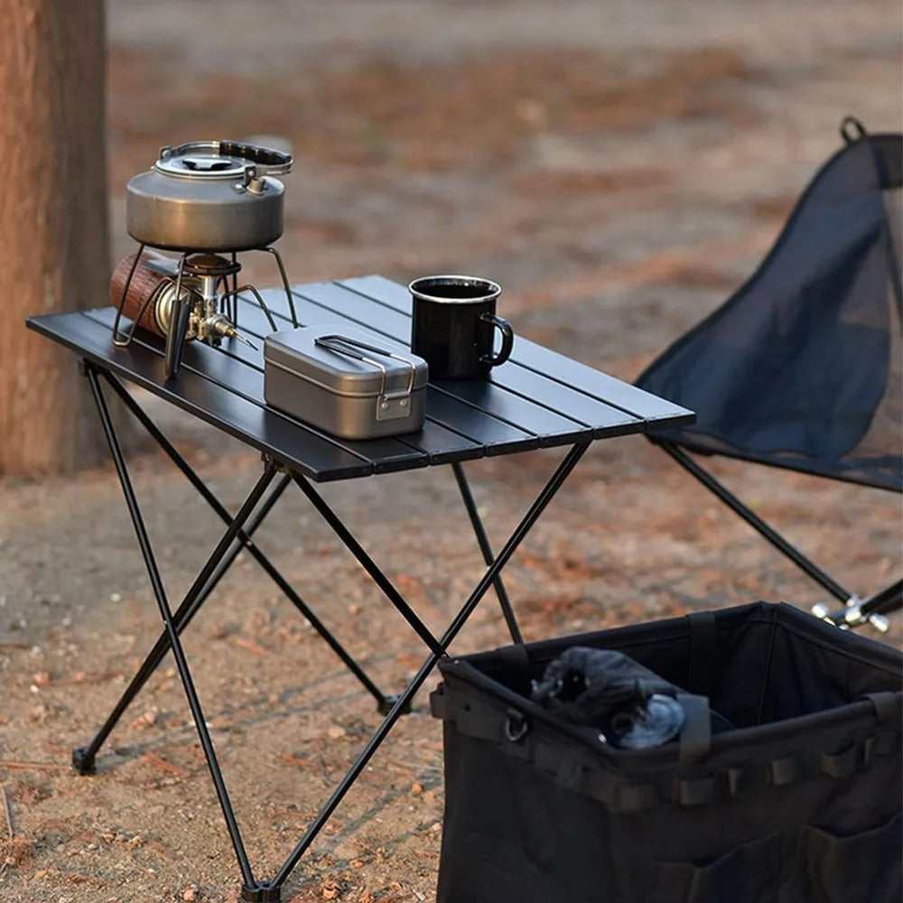 Portable Aluminum Roll-Top Camping Table