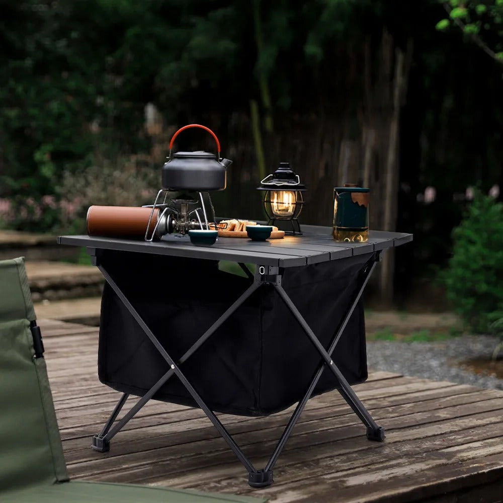 Portable Aluminum Roll-Top Camping Table
