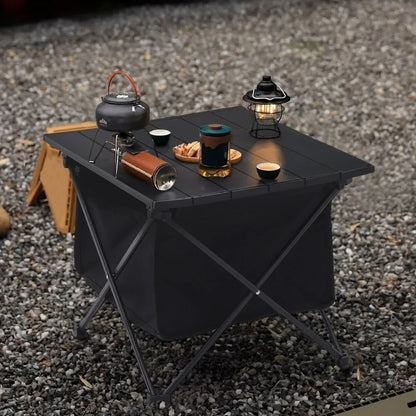 Portable Aluminum Roll-Top Camping Table