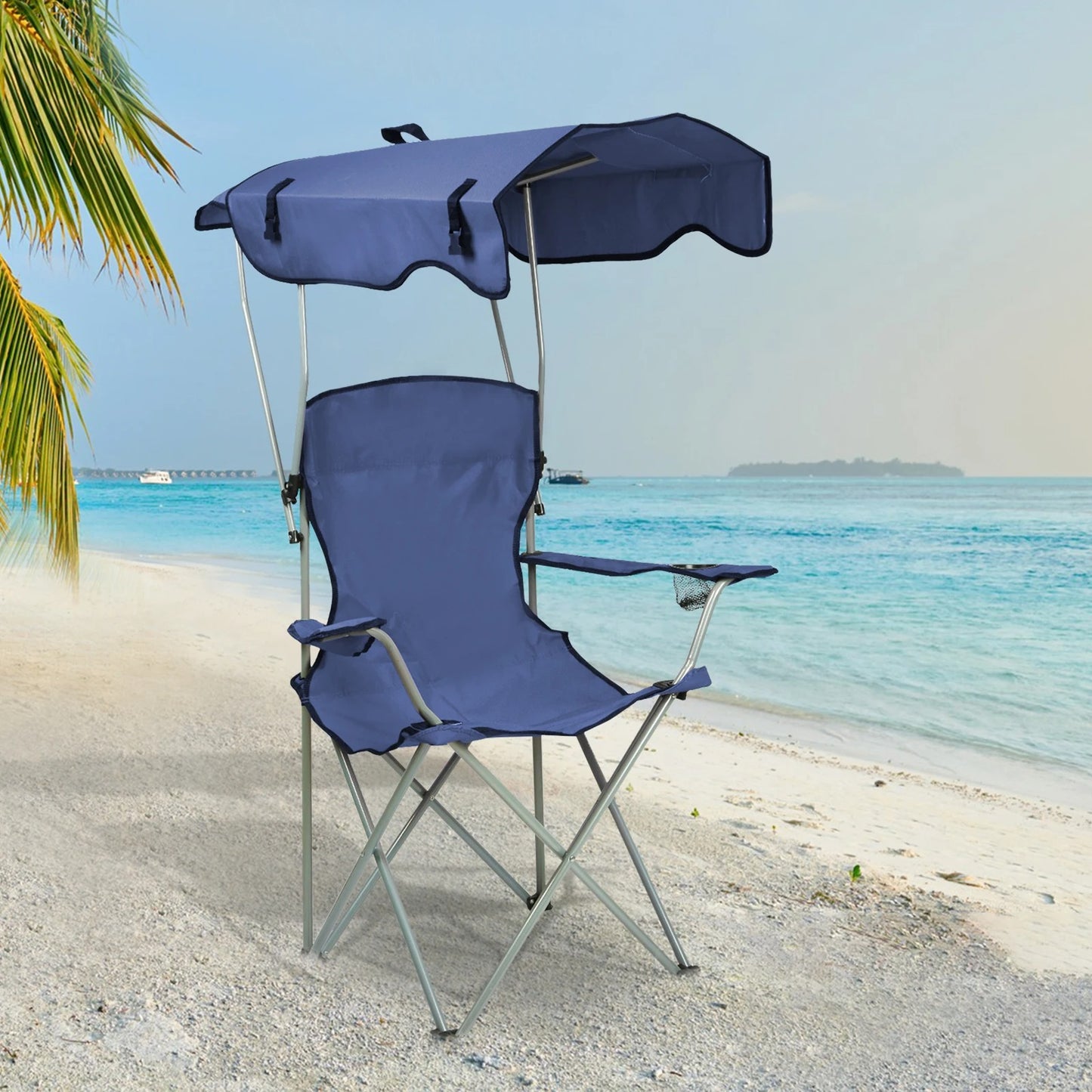 Folding Chair with Sunshade