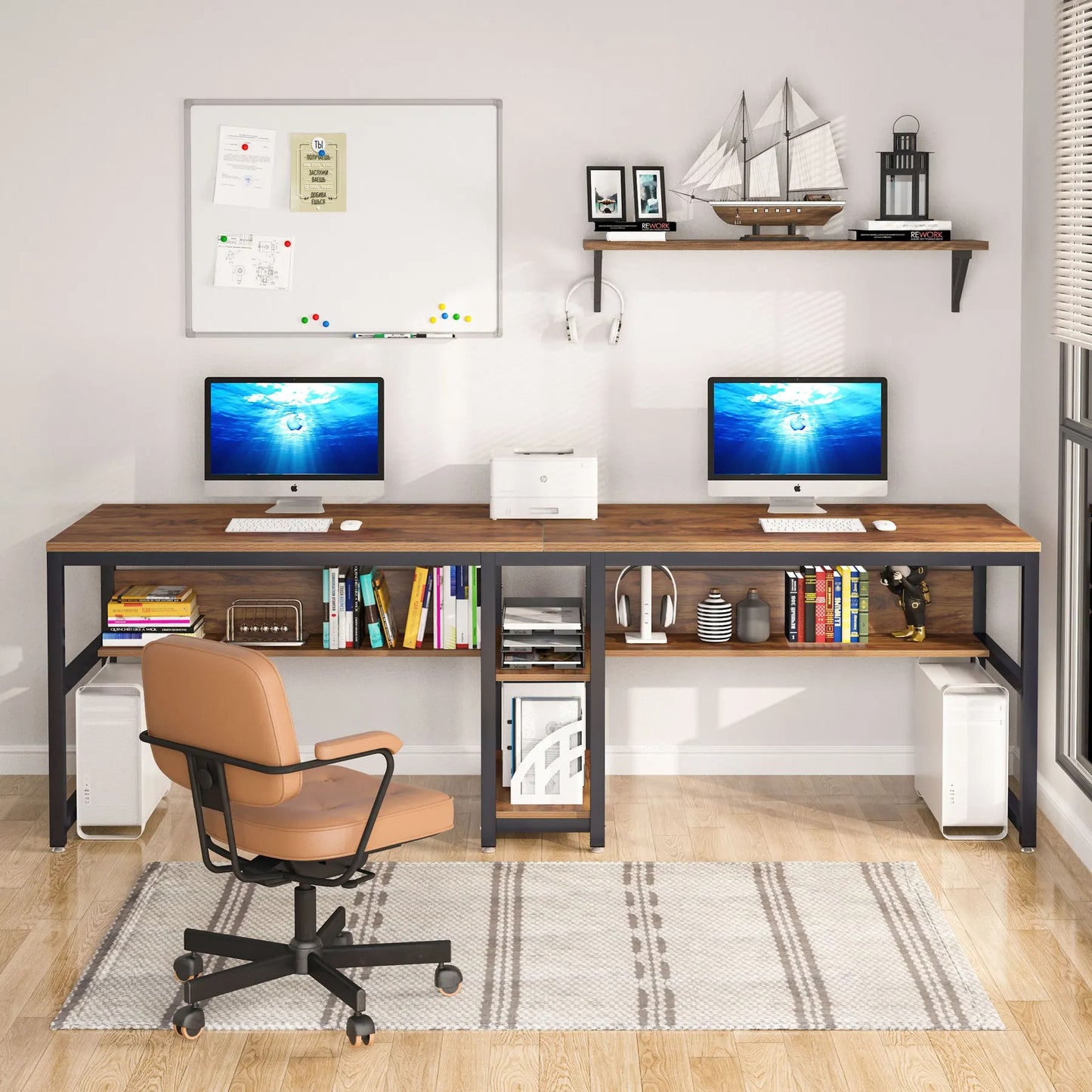 Tribesigns Desk with Bookshelf