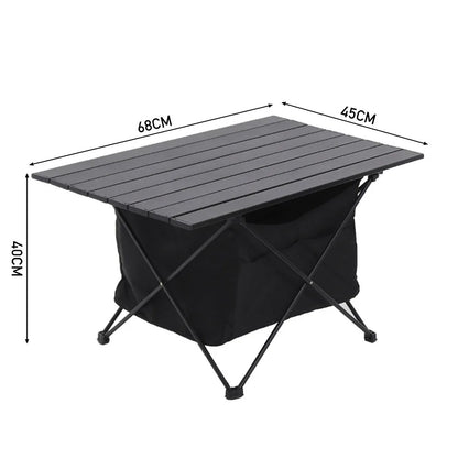 Portable Aluminum Roll-Top Camping Table